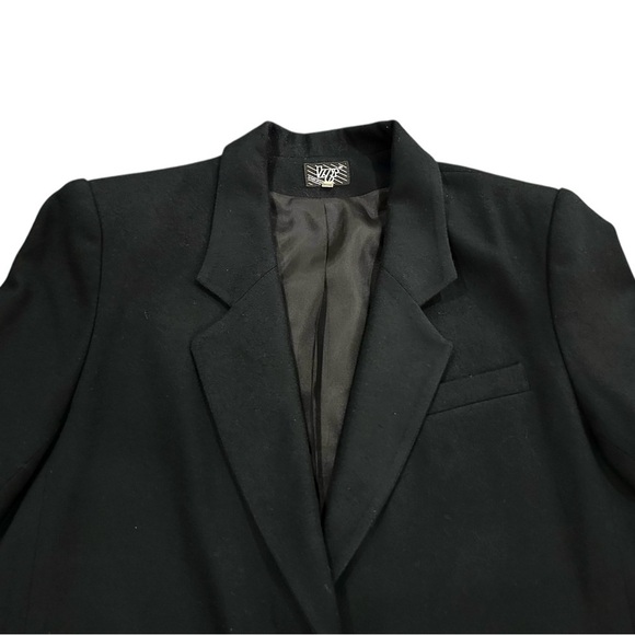Vintage VIP Black 100% Wool Blazer - Made in USA - Size M - Picture 2 of 7